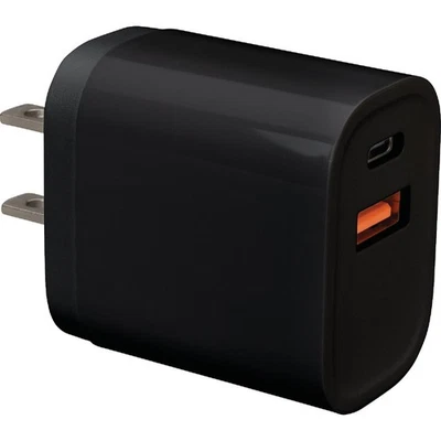Blue Jet AC Outlet Black Fast Charge 18W Wall USB-C Charger with Power Delivery - Image 1 of 3