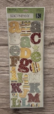 K&Company Alphabet Wild Saffron Stickers Die Cut Scrapbooking 64 Pcs NEW - Image 1 of 4