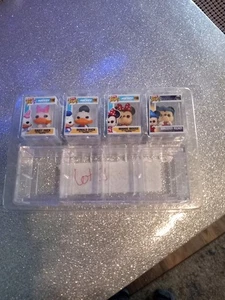 Funko Bitty Pop Menge 4 Disney Serie Minnie Mouse rotes Kleid Gänseblümchen Ente Zauberer - Bild 1 von 10