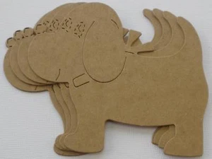 {4} *CUTE PUPPY DOGS*  Bare Chipboard Die Cuts - 4" x 3 1/2" - Picture 1 of 1