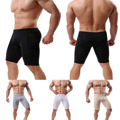 Men's Compression Base Layer Shorts Pants Bodybuilding Knee Length Swim ShortsC - Image 1 of 4