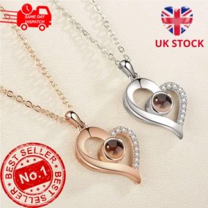 I Love You in 100 Languages Projection Light Gift Pendant Necklace and Bracelet - Picture 1 of 13