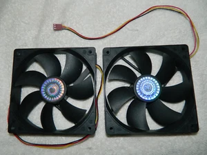 Cooler Master 2pc LOT 120mm Case Fans A12025-12CB-3BN-F1 Black 3-pin - Picture 1 of 6