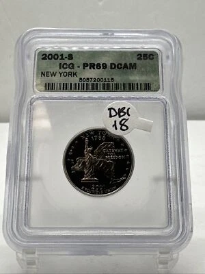 2001 S Clad New York ICG PR69 DCAM DB1-18 - Image 1 of 4