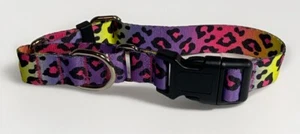 Collare per cani leopardo arcobaleno regolabile - Foto 1 di 3
