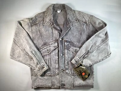 Womens Vintage Jordache Grey Denim Jean Jacket Old New Stock Medium M NEW - Image 1 of 4