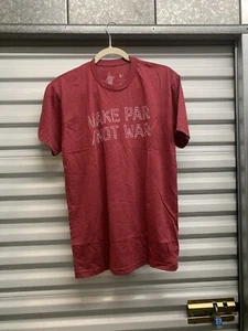 Neu ohne Etikett LinkSoul Grafik T-Shirt Herren Small Kurzarm rot Make Par Not War - Bild 1 von 6