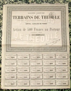 Dépt 06 & 75 - Théoule sur Mer Mandelieu - Encadrement Rare Ste Immobilière 1882 - Picture 1 of 2
