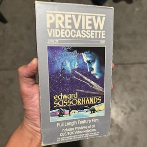 Edward Scissorhands Screener VHS SUPER RARE! Double Sided Cover Cheapest on eBay - Picture 1 of 3