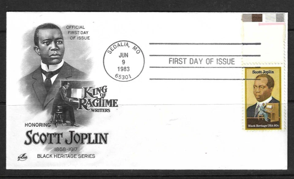 US SC # 2044 Scott Joplin  FDC . Artcraft Cachet . - Image 1 of 1