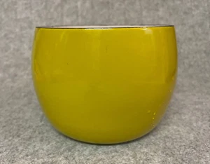 Vintage DANSK Design IHQ France Yellow Enamel Bowl 5 ¼” in Diameter x 4” Tall - Picture 1 of 6