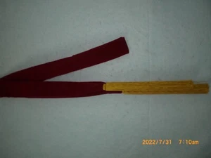 Gourd Dance Sash Red with 14" Goldenrod Fringe - Picture 1 of 2