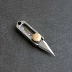 Titanium Mini Knife keychain Folding Knife Letter Opener Tool Outdoor Pocket - Picture 1 of 9