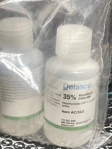 2 bottle set Delasco 35%  Aluminium Chloride 2oz each AC/35/2 7/1/22(T12) - Picture 1 of 4