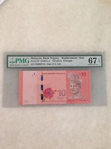 (JC) RM10 12th Series Signed Zeti Replacement Note ZB 0002124 - 67EPQ - Picture 1 of 2