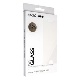 tech21 Evo Glass Screen Protector for iPhone 7 / 8 / SE (2020 & 2022)