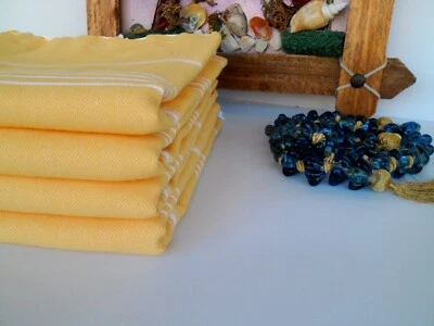 4件装女士泳池海滩瑜伽健身房黄色毛巾,圣诞礼物 — 第 1/4 张图片