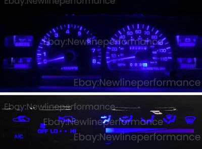 New Blue Cluster + Climate Control AC LED Bulb Kit For Toyota 4Runner 1989-1995 - Image 1 of 2