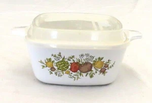 Corning Spice of Life P-43-B 2.3/4 Cups 5.1/4 inch square Casserole with plastic - Picture 1 of 4