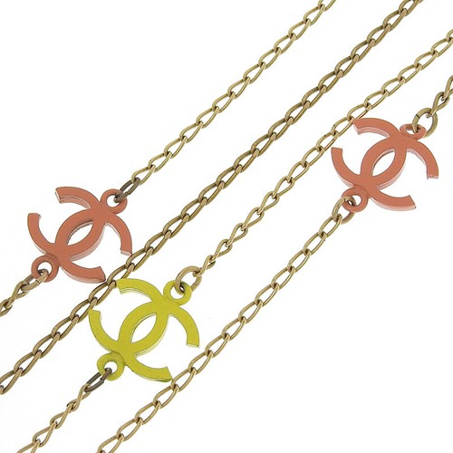 Collana CHANEL Coco Mark GP Rosa Giallo Oro 02A Accessori Moda Donna