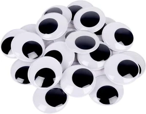 2 Inch Wiggle Googly Eyes with Self Adhesive Set of 24 - Picture 1 of 3