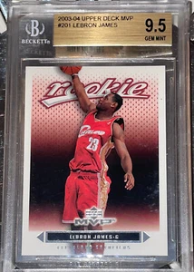 💎2003-04 LeBron James UPPER DECK MVP ROOKIE RC #201 BGS 9.5 w/ Pristine 10 Sub - Picture 1 of 12