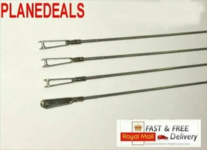 4 x M2 (2mm) PUSHRODS + CLEVIS QUICKLINKS 250mm for rc aircraft - Picture 1 of 1