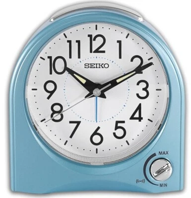 SEIKO alarm clock luminous quite sweep snooze light QHE1204 volume control - Image 1 of 4
