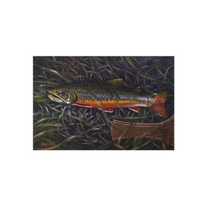 Brook Trout Outdoor Rug Cottagecore - Picture 1 of 17