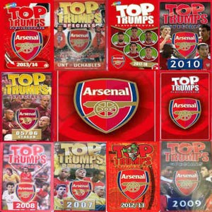 Top Trumps Single Cards Arsenal Football Club - Various Choice Years 2010 - 2014