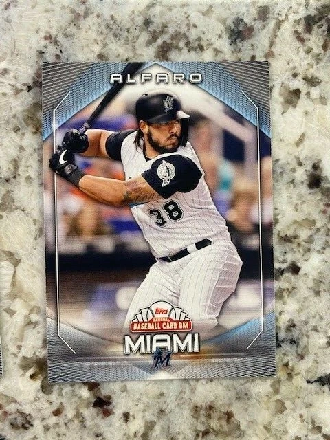 2020 TOPPS NATIONAL BASEBALL CARD DAY MIAMI MARLINS JORGE ALFARO #15 - Image 1 of 1