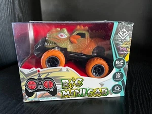 RC Mini Toy Car Monster Truck ages 3+ Dinosaur Remote Control Cars Dino Orange - Picture 1 of 8