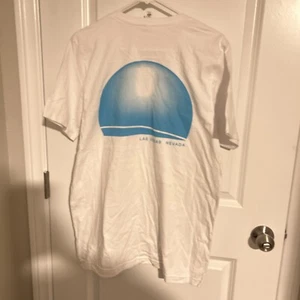 Las Vegas Sphere Double Sided White Blue Souvenir T Shirt Med w/ Bag Director - Picture 1 of 4