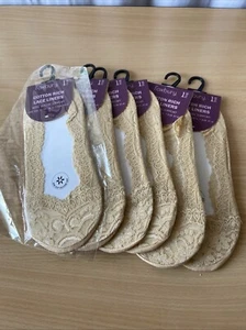 Women's Ladies Lace Liners - Elegant, Comfortable, and Invisible Socks UK 4-7 - Picture 1 of 3