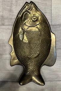 Große massive Messing Fischschale Schale Teller Platte - Bild 1 von 5