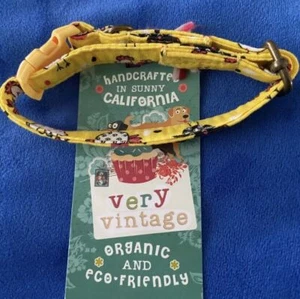 Collar Perro Amarillo Estampado “Chicken Run” S, M, L Marca MUY VINTAGE - Imagen 1 de 5