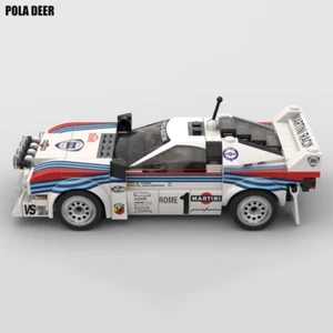 Poladeer 244 Pcs MOC-Lancia 037 Martini Rally Car Building Blocks DecompressionS - Picture 1 of 6