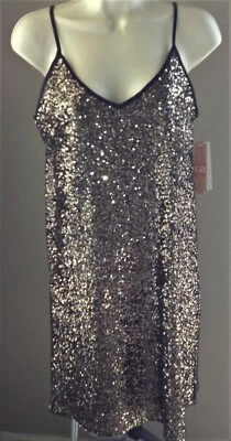 GB Gianni Bini VESTIDO DE LENTEJUELAS S NUEVO Juniors Pequeño OCASIÓN NUEVO CON ETIQUETAS FIESTA EN V-Back Foto 1 de 2