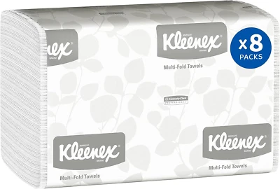 Toallas de papel plegables Kleenex®, a granel (02046), 1 capa, hojas de 9,2" X 9,4", blancas  Foto 1 de 4