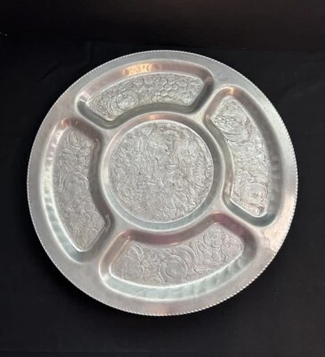 VTG Large Hammered Forged Aluminum Lazy Susan Rotating Serving tray - Image 1 of 4