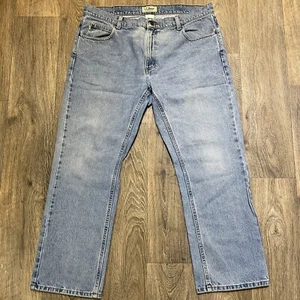 LL Bean Classic 90s Mens 38x29 Blue Straight Fit Denim Jeans Pants 100% Cotton - Picture 1 of 12