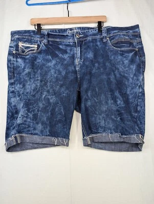 Amethyst Shorts Women's Blue Size 24 Jean Denim Embellished - Image 1 of 4