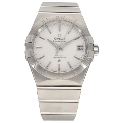 Omega Constellation Steel Watch 38mm Case White Dial With 17.5cm Strap
