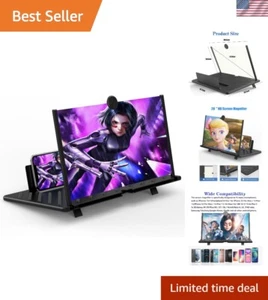 20" Screen Amplifier: 3D HD Design for Smartphones - Perfect Travel Companion - Picture 1 of 9