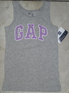 NWT GAP Kids Arch Logo Sequin Rib Tank Top Tee M 8 NEW - Picture 1 of 2