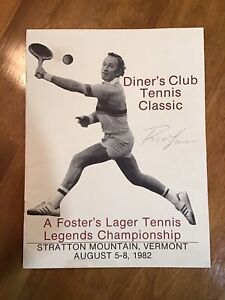 1982 Tennis Program Autographed by Rod Laver & John Newcombe