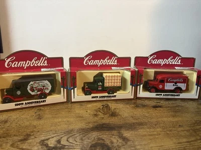 Lote de 3 camiones de reparto Campbell Soup 1997 100 aniversario Lledo Foto 1 de 4