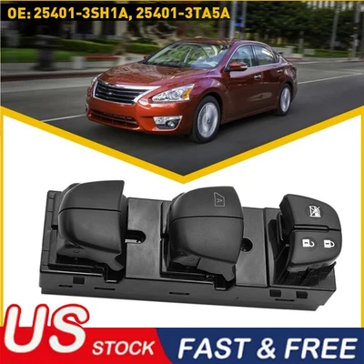 For 2013 - 2018 Nissan LEAF Power Window Master Control Switch Left Driver Side - Image 1 of 4