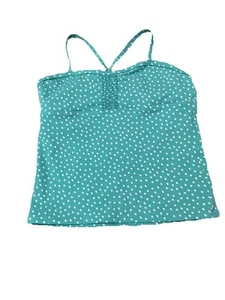 Lands’ End Kids Tankini Swim Top Girl’s 8 Adjustable Cross Straps Polka Dots - Picture 1 of 8
