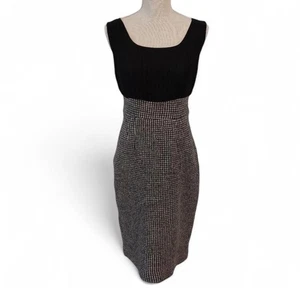 Neu mit Etikett Anthropologie Sparrow Vapor Rise Wolle Hahnentritt Etui-Kleid Größe Small - Bild 1 von 8